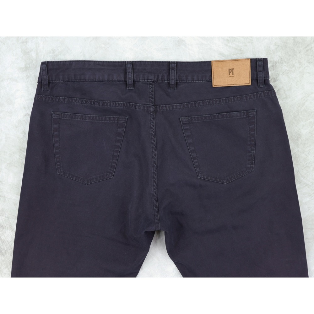 PT Torino Jazz Pants Men 37x36 Navy Blue Stretch Slim Fit 5 Pocket Luxury Italy - Picture 4 of 15
